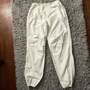 White Parachute Pants!!